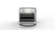 Geek Chef Air Fryer Toaster Oven Combo, 4 Slice Toaster Convection Oven Warm, Broil, Toast, Bake, Oil-Free, Accessories Included, Stainless Steel, Sil