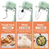 3-IN-1 Electric Stand Mixer, 660W 10-Speed With Pulse Button, Attachments include 6.5QT Bowl, Dough Hook, Beater, Whisk for Most Home Cooks, Agave Gre