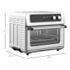 Air Fryer Toaster Oven, 21QT 8-In-1 Convection Oven Countertop, Broil, Toast, Dehydrator, Thaw and Air Fry, Accessories Included, 1800W, Stainless Ste