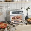 Air Fryer Toaster Oven, 21QT 8-In-1 Convection Oven Countertop, Broil, Toast, Dehydrator, Thaw and Air Fry, Accessories Included, 1800W, Stainless Ste