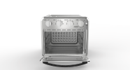Geek Chef Air Fryer Toaster Oven Combo, 4 Slice Toaster Convection Oven Warm, Broil, Toast, Bake, Oil-Free, Accessories Included, Stainless Steel, Sil
