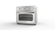 Geek Chef Air Fryer Toaster Oven Combo, 4 Slice Toaster Convection Oven Warm, Broil, Toast, Bake, Oil-Free, Accessories Included, Stainless Steel, Sil