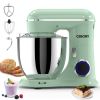 3-IN-1 Electric Stand Mixer, 660W 10-Speed With Pulse Button, Attachments include 6.5QT Bowl, Dough Hook, Beater, Whisk for Most Home Cooks, Agave Gre