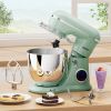 3-IN-1 Electric Stand Mixer, 660W 10-Speed With Pulse Button, Attachments include 6.5QT Bowl, Dough Hook, Beater, Whisk for Most Home Cooks, Agave Gre