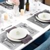 48-Piece Silverware Set Stainless Steel Flatware Cutlery Set Tableware Eating Utensils for 8 with Knife Fork Spoon Dishwasher Safe for Home Kitchen Re